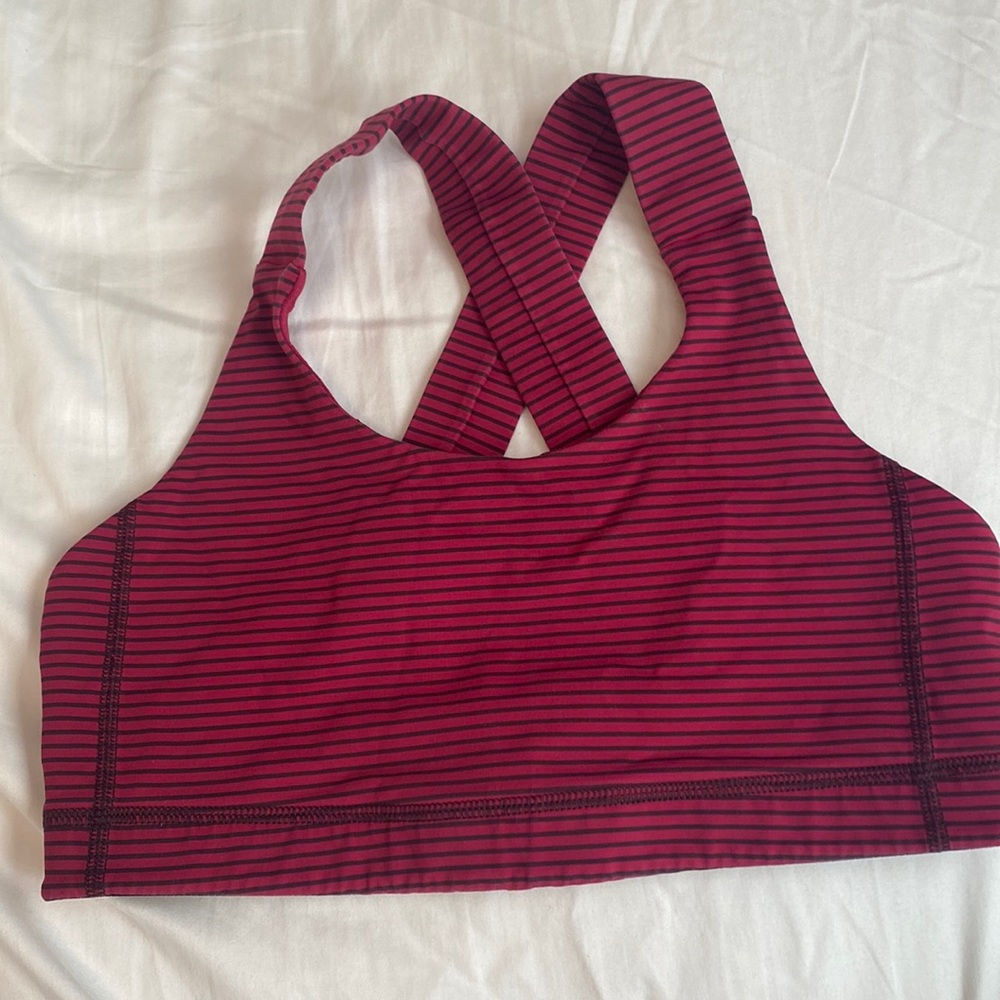 Lululemon striped sports bra, size 8